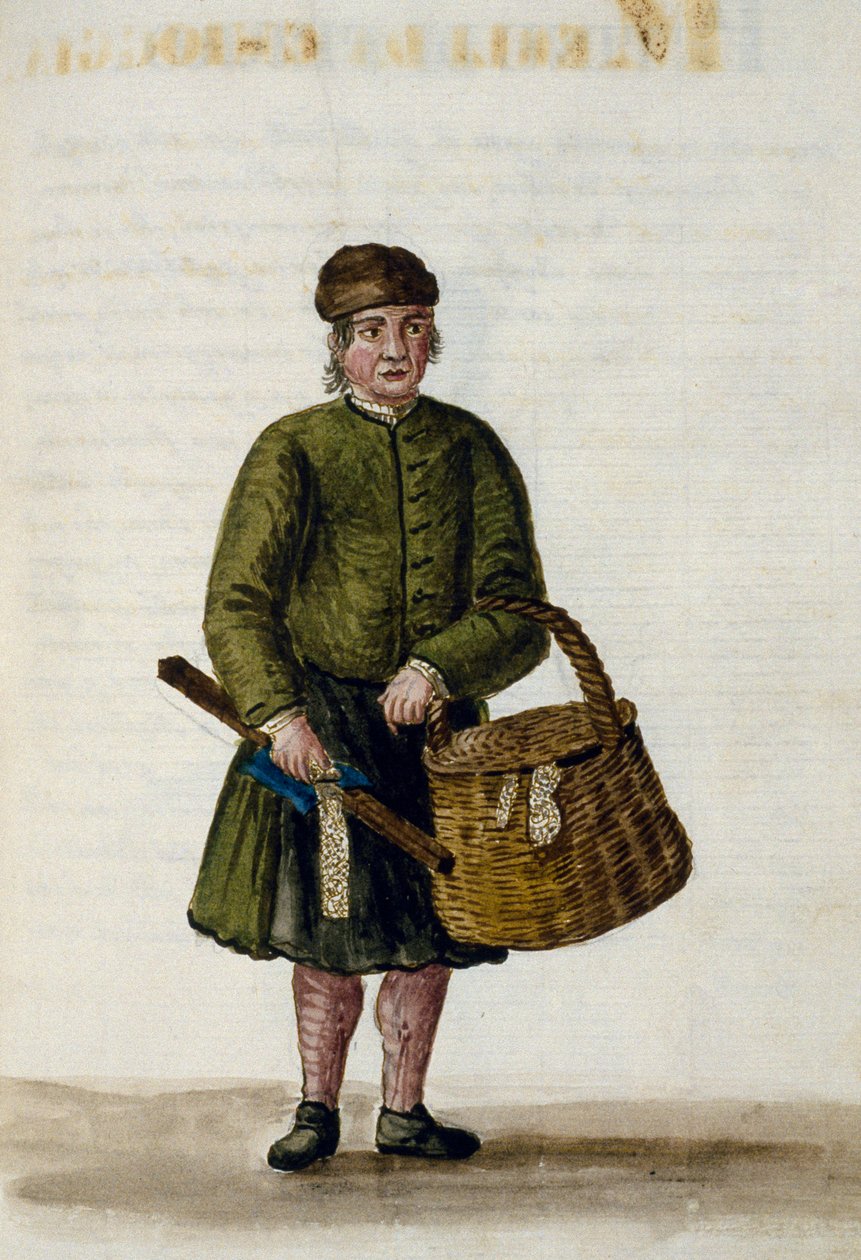 Chioggianische Spitzenverkäuferin, Illustration aus dem Manuskript der venezianischen Kleidung, Band IV, c 68, von Jan Grevenbroeck (1731-1807), Aquarell, Italien von Jan van Grevenbroeck