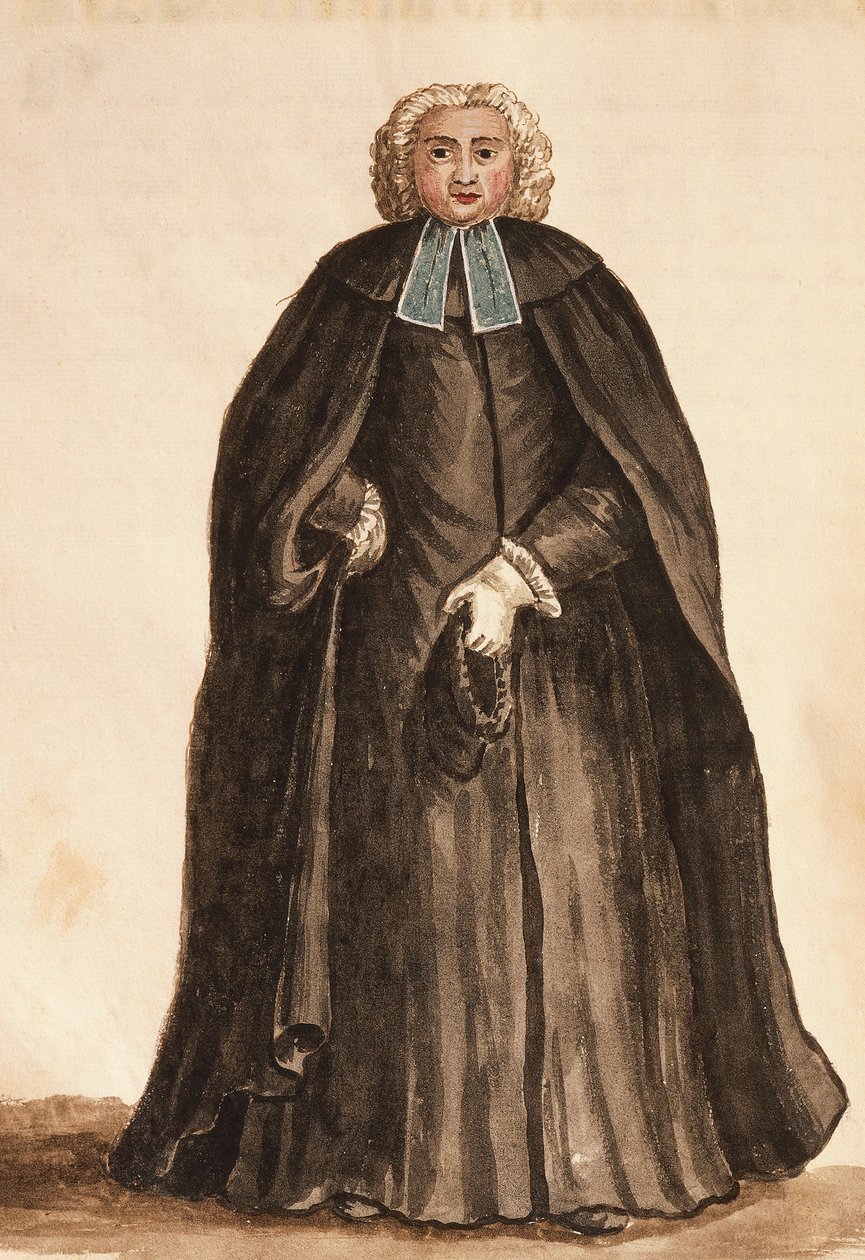 Meister der Dogenkapelle, aus Die Kostüme der Venezianer, Aquarell von Jan van Grevenbroeck