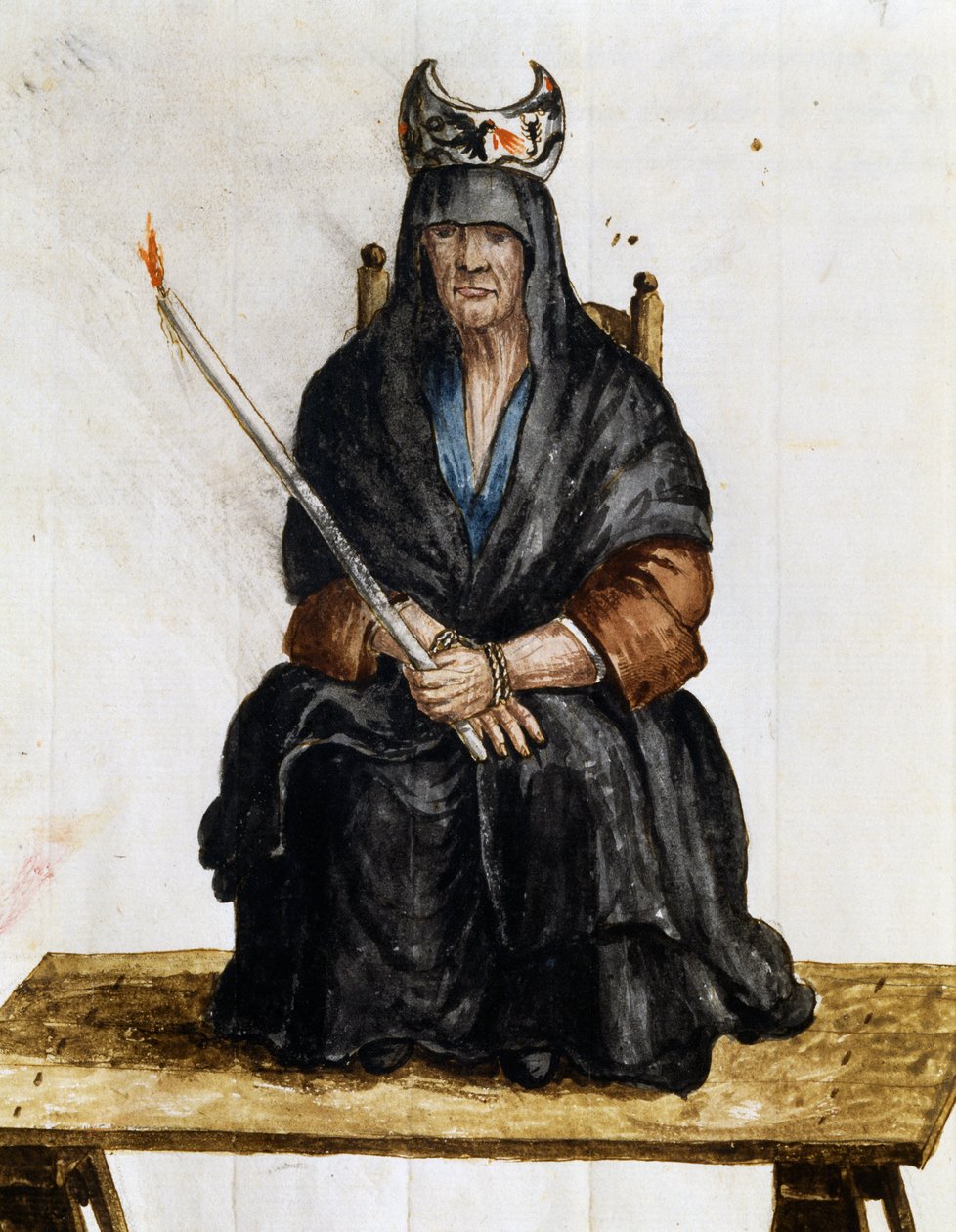 Zauberin, Illustration aus Kostüme der Venezianer fast jeden Alters, sorgfältig gesammelt und im 18. Jahrhundert gemalt, Giovanni di Grevembroch (1731-1807) von Jan van Grevenbroeck