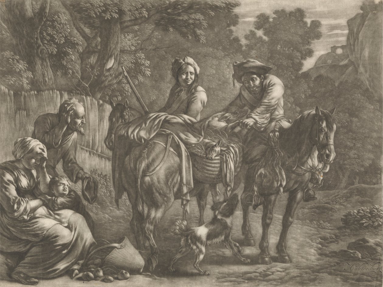 Plünderer, die einen Bauern und seine Frau ausrauben von Jan van Huchtenburg