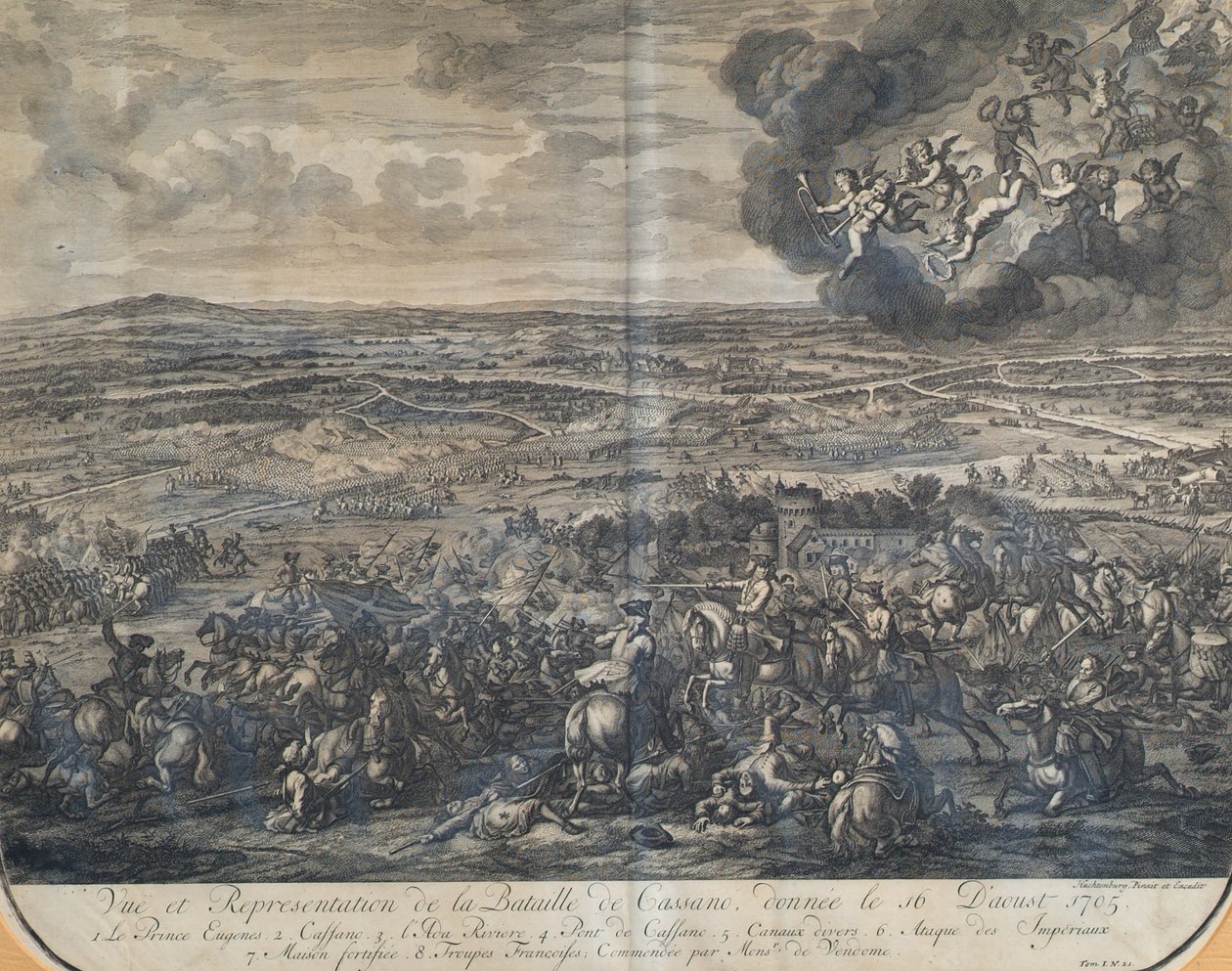 Die Schlacht bei Cassano am 16. August 1705 von Jan van Huchtenburgh