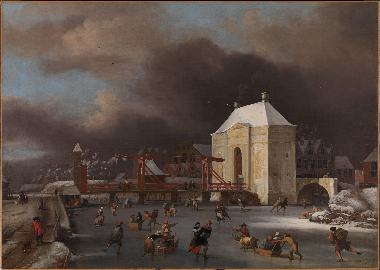 Ansicht des Heiligewegspoort in Amsterdam, um 1660-80 von Jan van III Kessel