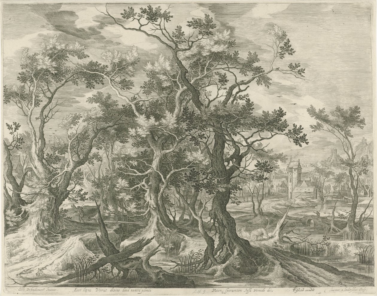 Landschaft mit einem von einem Löwen zerrissenen Propheten aus Juda von Jan van Londerseel