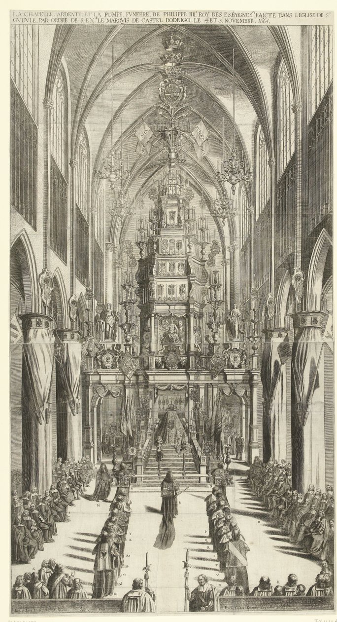 Totenmesse für Philipp IV. in Brüssel, 1665 von Jan van Troyen