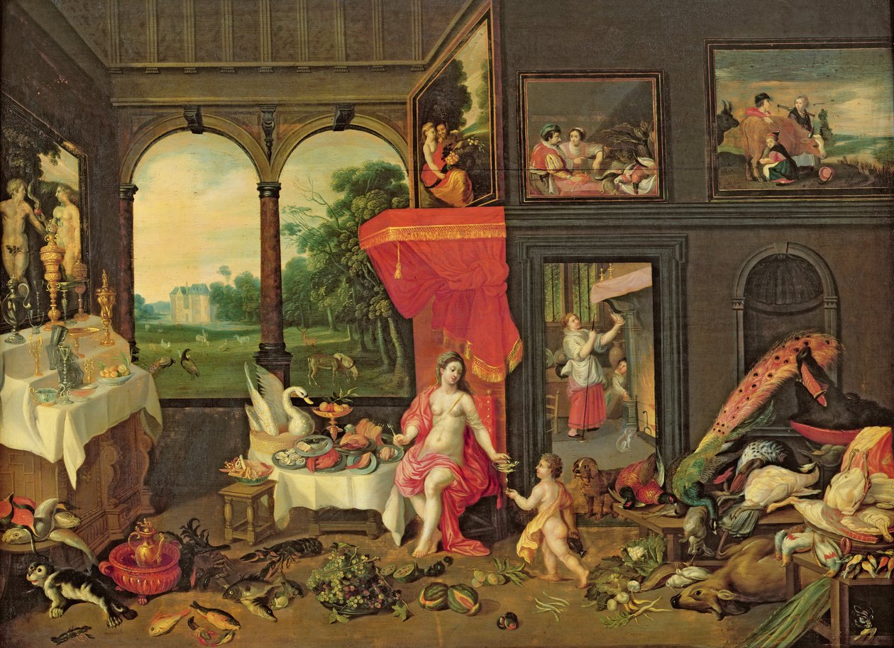 Allegorie des Geschmacks von Jan van and Balen, Hendrik van Kessel