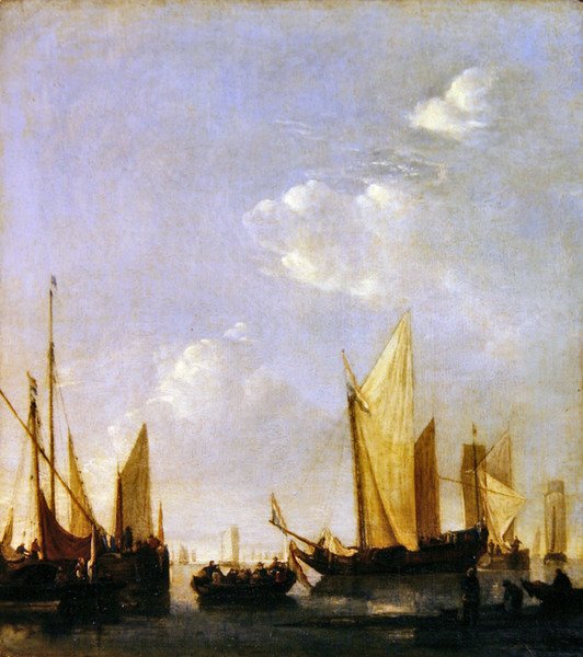 Schiffe vor Anker in ruhiger See, ca. 1650 von Jan van de Capelle or Cappelle