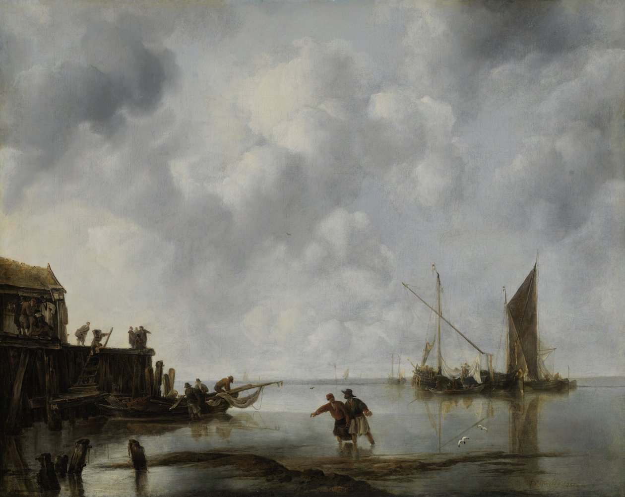 Fischerboote in ruhigem Wasser, 1651 von Jan van de Cappelle