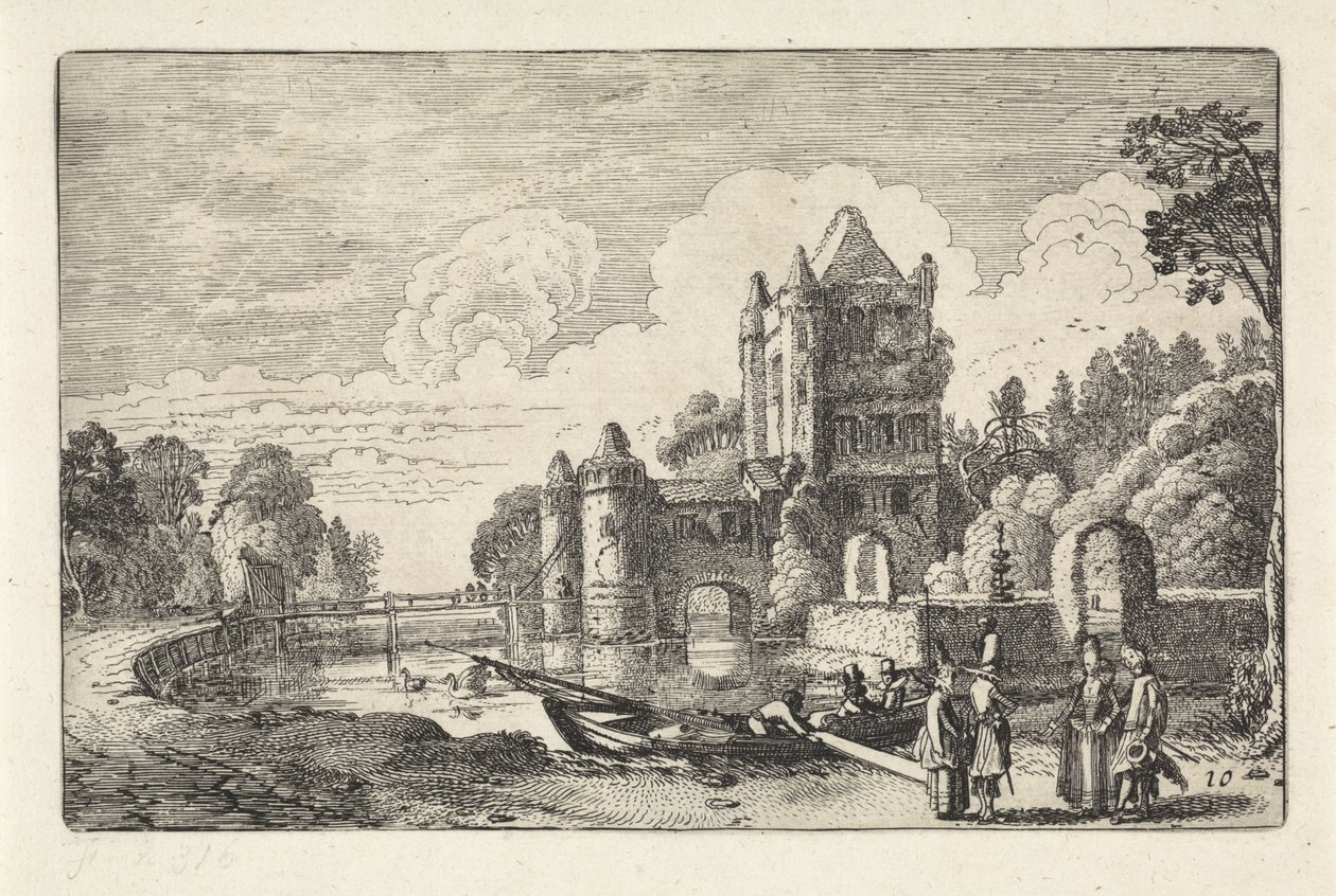 Landschaft mit dem Amsterdamer Tor in Haarlem von Jan van de Velde (II)