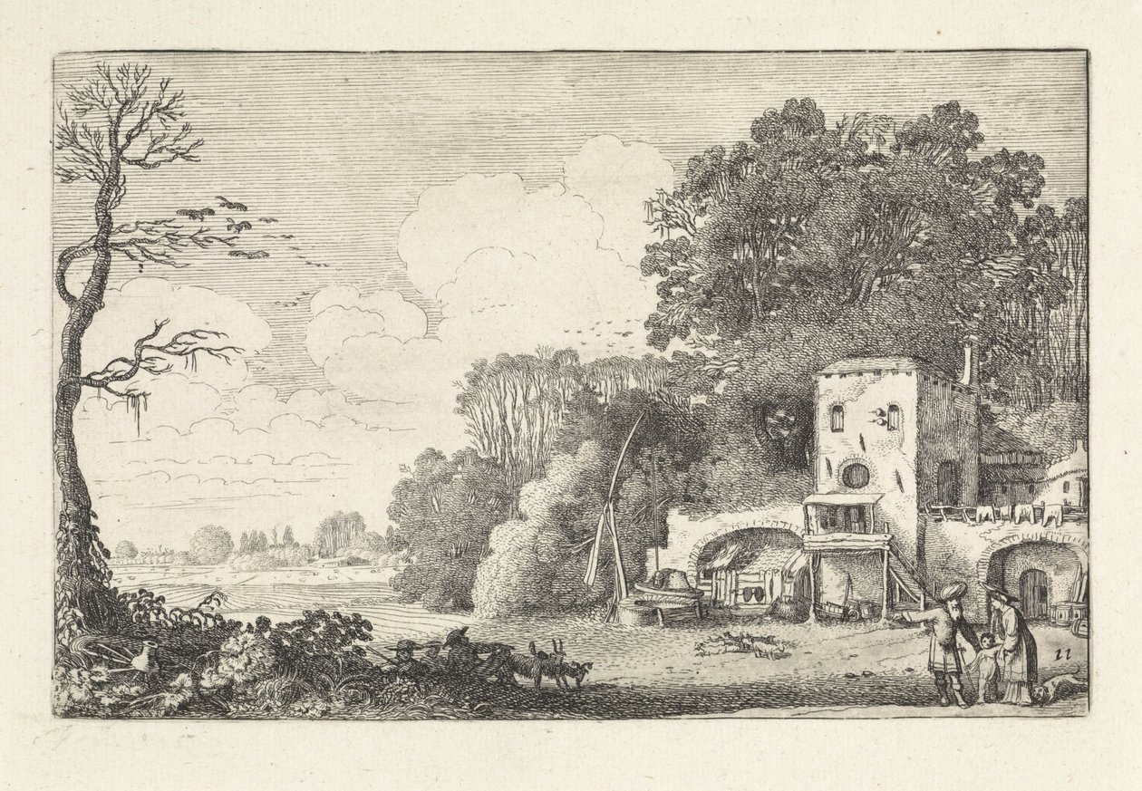 Landschaft mit der Vertreibung von Hagar und Ismael von Jan van de Velde (II)