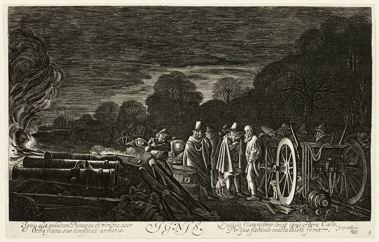 Feuer, Platte vier aus Die vier Elemente von Jan van de Velde II