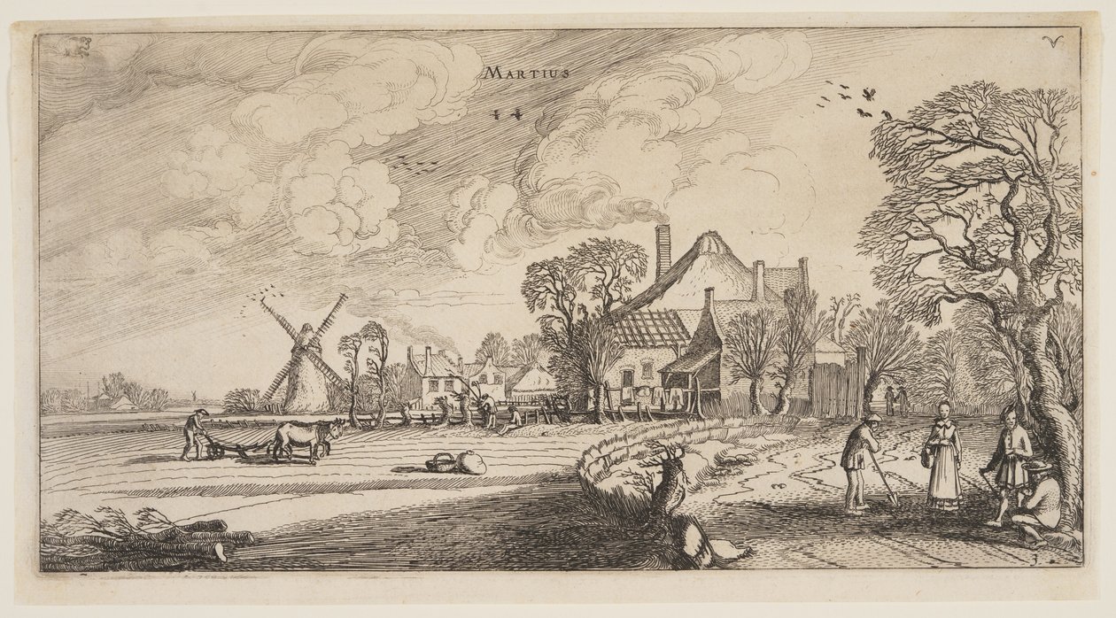März, aus Die zwölf Monate des Jahres von Jan van de Velde II