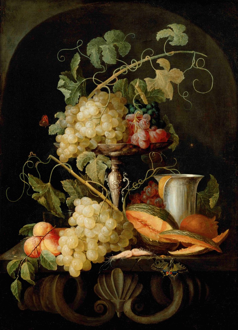 Stillleben mit Früchten, 1650-1660 von Jan van den Hecke