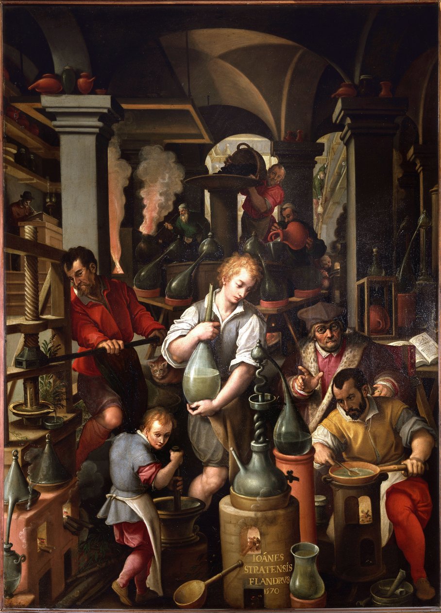 Die Werkstatt des Alchemisten von Jan van der Straet