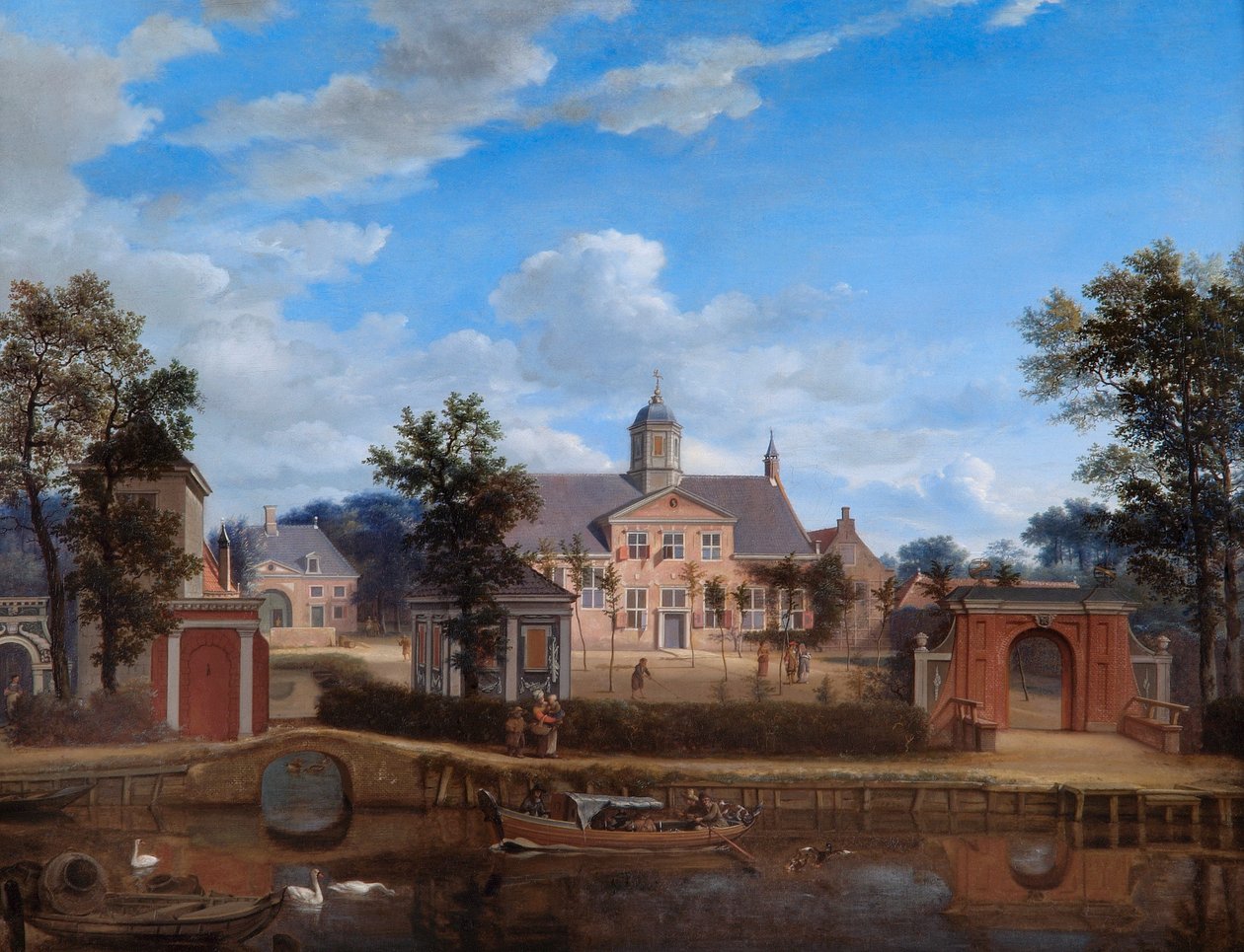 Das Schloss von Goudestein am Fluss Vecht, in der Nähe von Maarsen von Jan van der Heyden