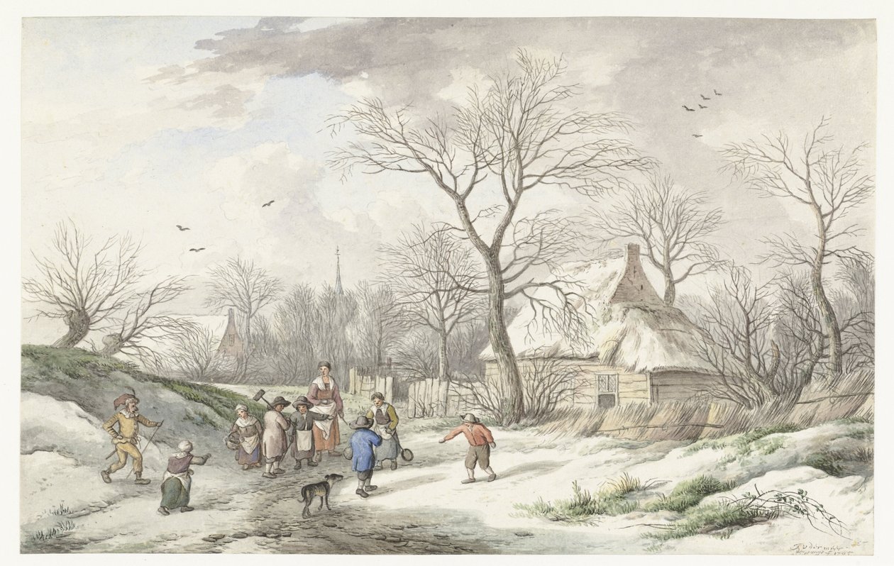 Winter: Versammlung für den Faschingsdienstag von Jan van der Meer (II)