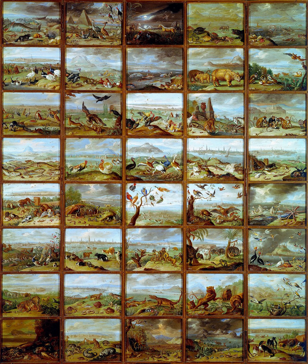 Tafel mit verschiedenen Tierarten von Jan van the Elder Kessel