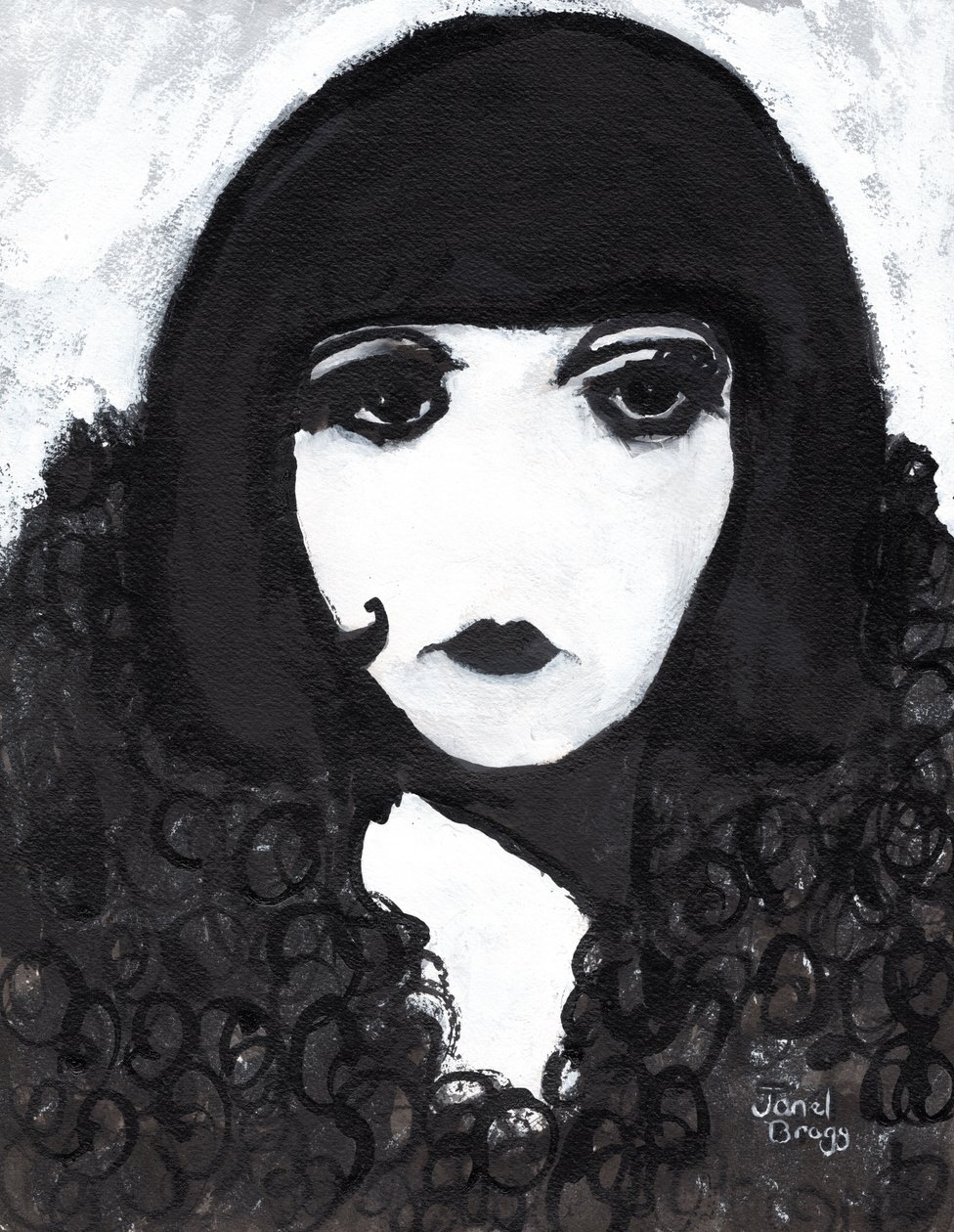 Sirene in einem Kunstpelzmantel, ca. 2020 von Janel Bragg