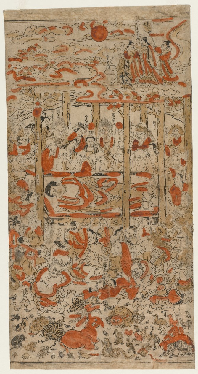 Das Parinirvana des Buddha von Japan, Edo period
