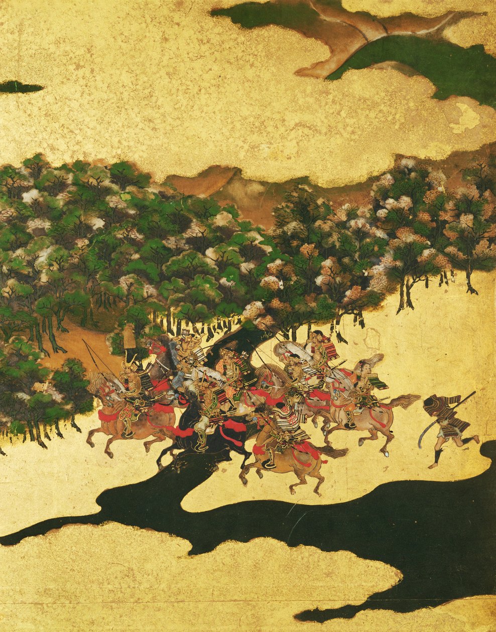 Schlacht von Hogen im Jahr 1156, Momoyama-Periode (1568-1615) von Japanese School