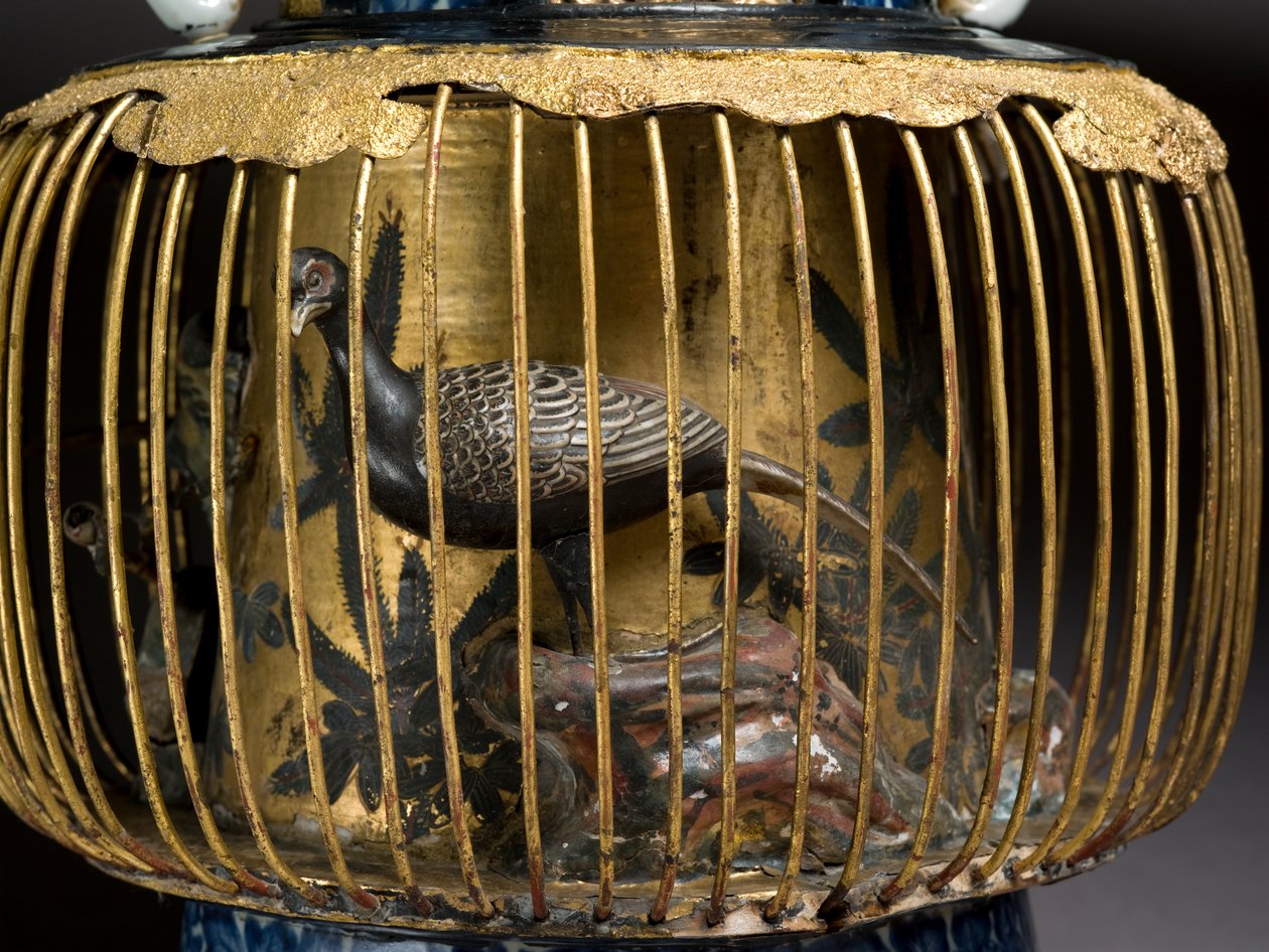 Vogelkäfigvase, ca. 1720 (Mischtechnik) (Detail) von Japanese School