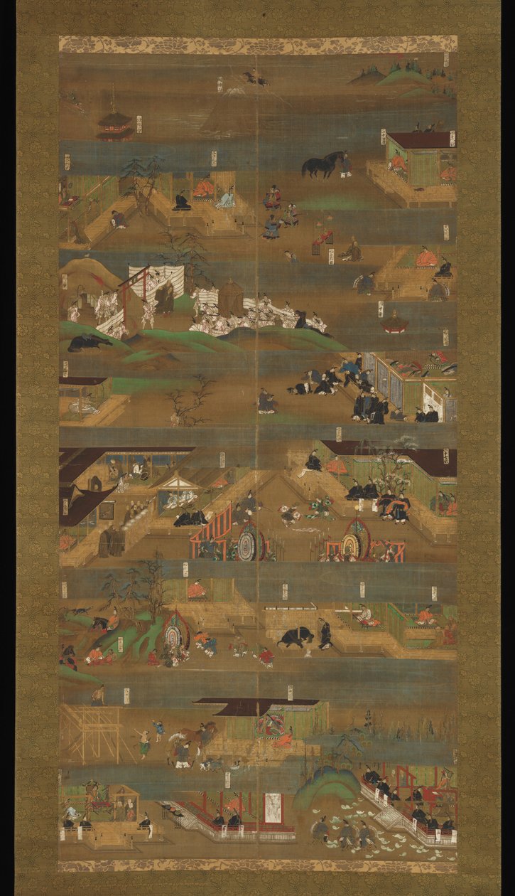 Illustrierte Biografie von Prinz Shōtoku, Hängerolle, Kamakura-Periode (1185–1333) von Japanese School