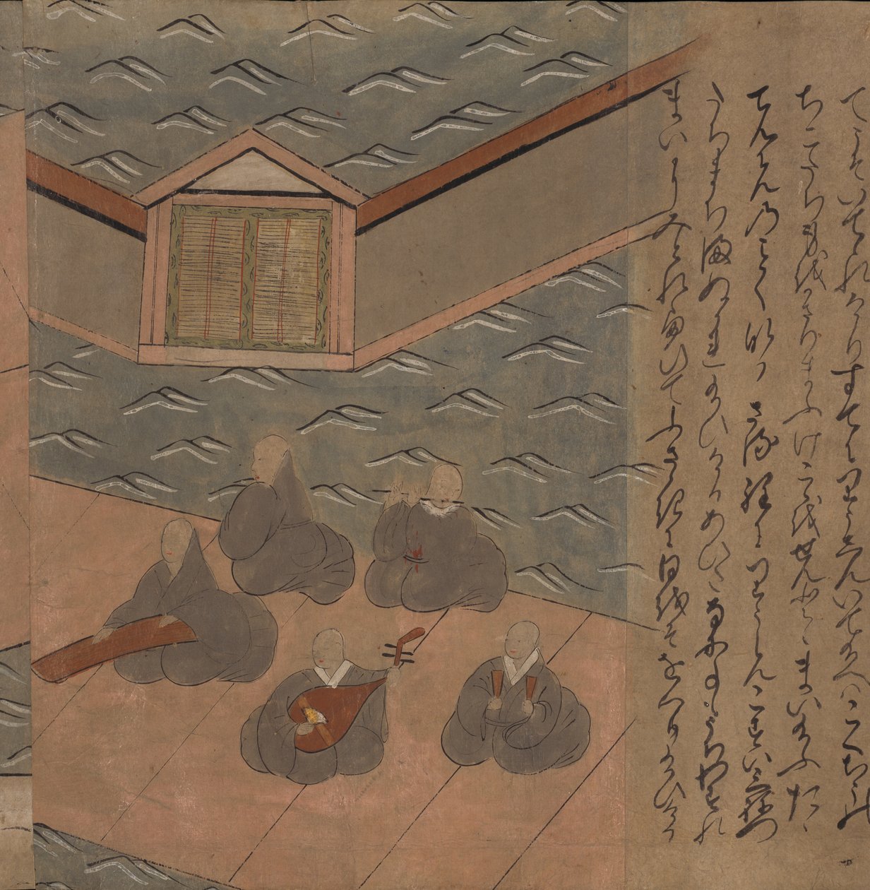 Japanische Musiker, Illustration aus dem 