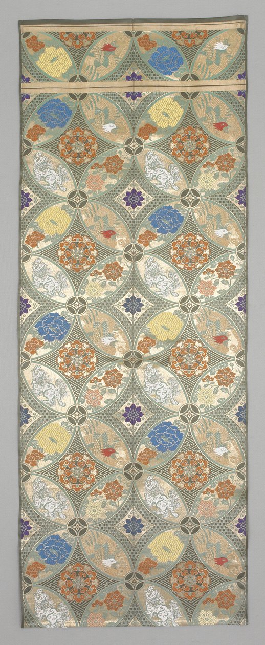 Obi-Fragment, spätes 19.-frühes 20. Jahrhundert (Seidenstoff) von Japanese School