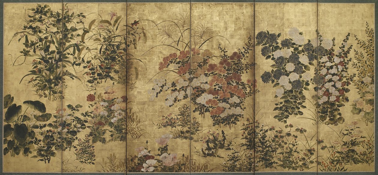 Sommer- und Herbstblumen, Edo-Periode, 1615-68 von Japanese School