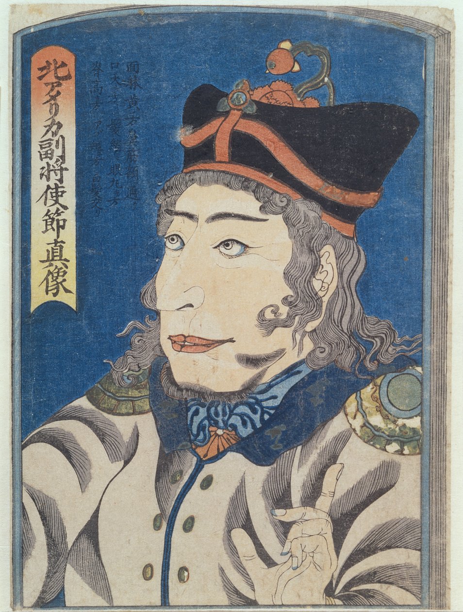Der nordamerikanische Generaladjutant Adams, um 1854 von Japanese School