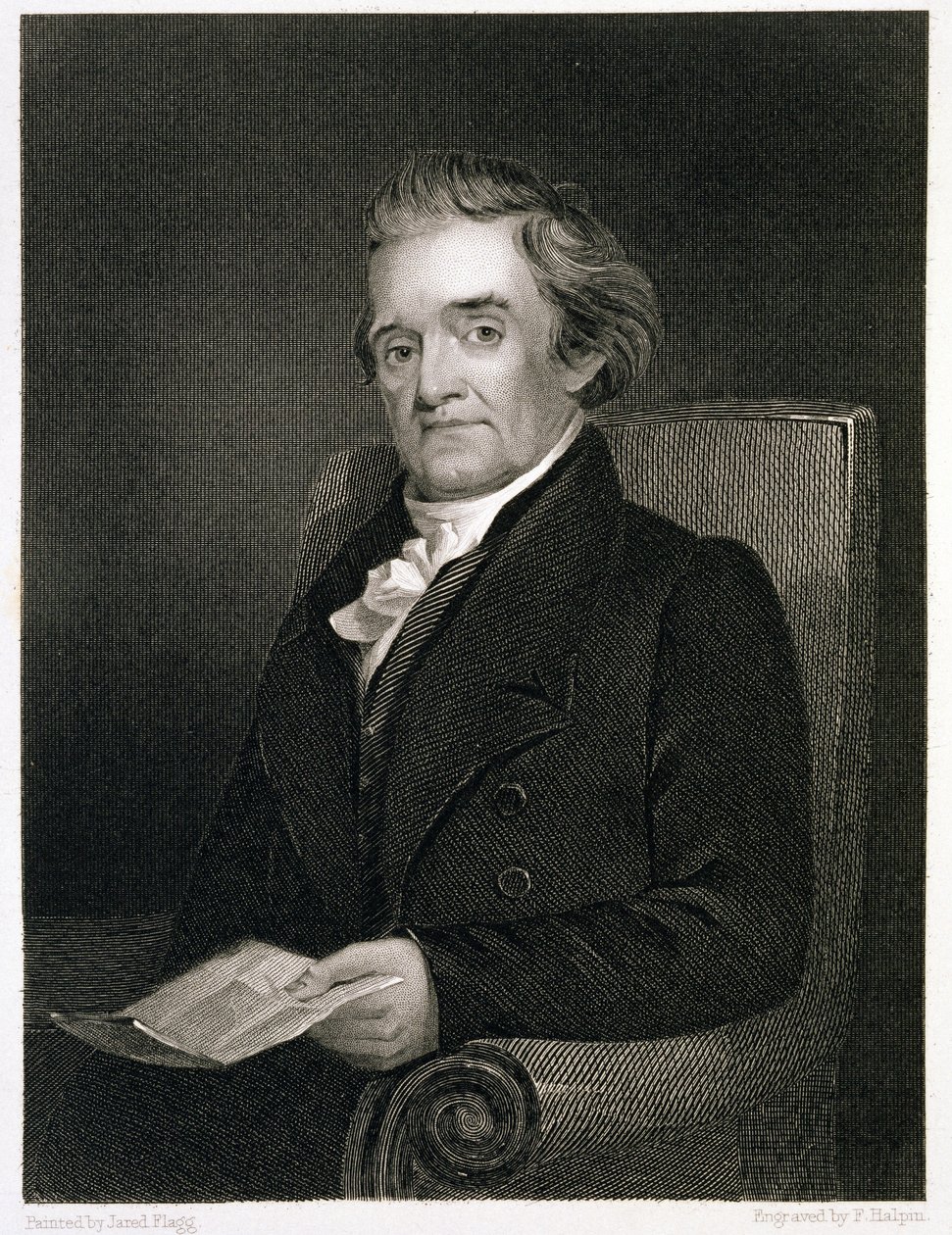 Noah Webster (1758-1843), graviert von Frederick W. Halpin (1805-80) von Jared Bradley Flagg