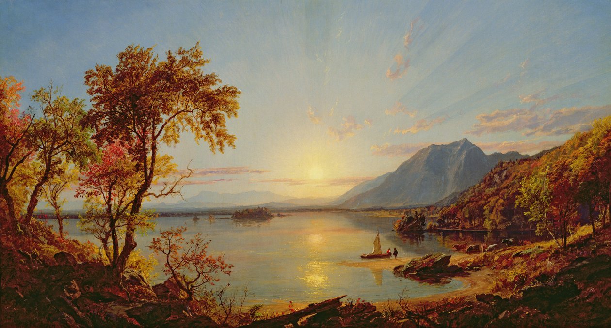 Sonnenuntergang, Lake George, New York, 1867 von Jasper Francis Cropsey