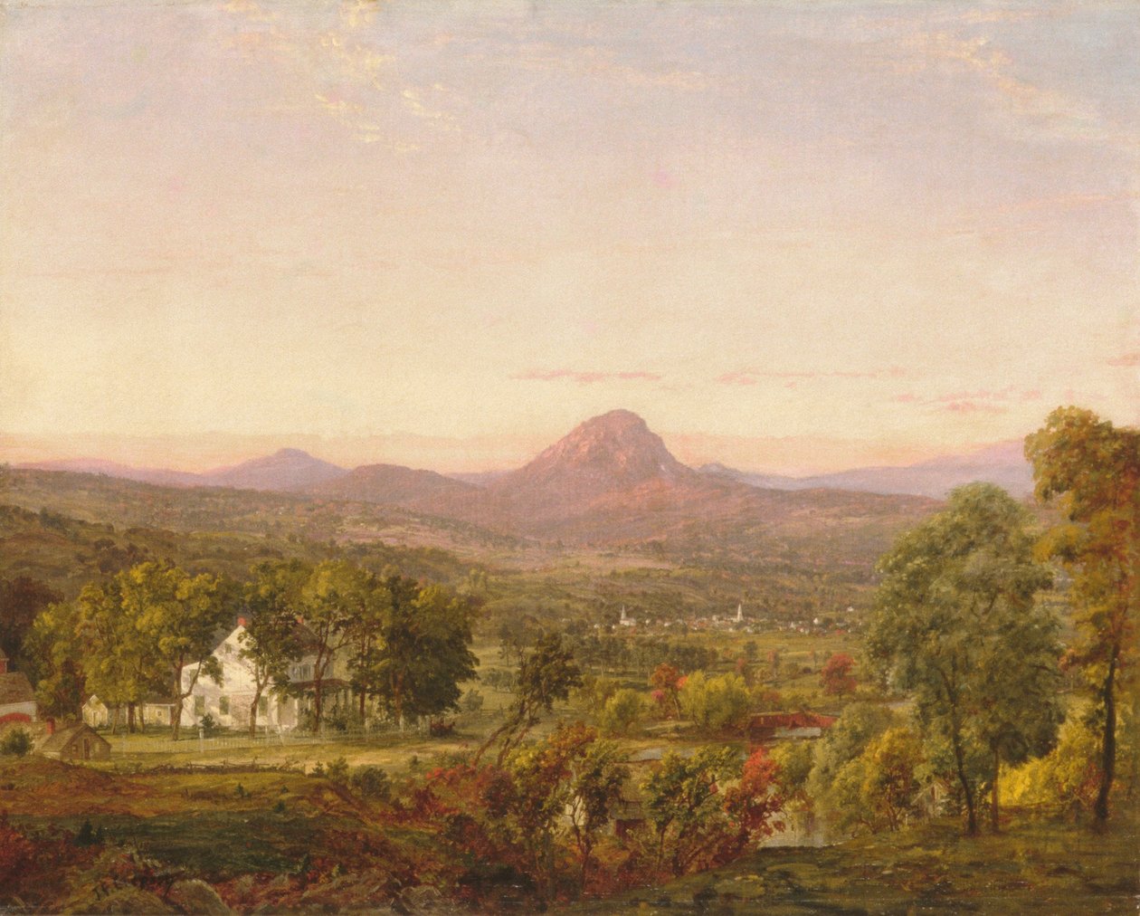 Herbstlandschaft, Sugar Loaf Mountain, Orange County, New York von Jasper Francis Cropsey