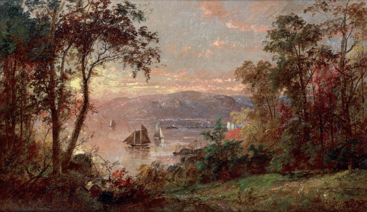 Segeln (Der Hudson bei Tappan Zee) 1883 von Jasper Francis Cropsey