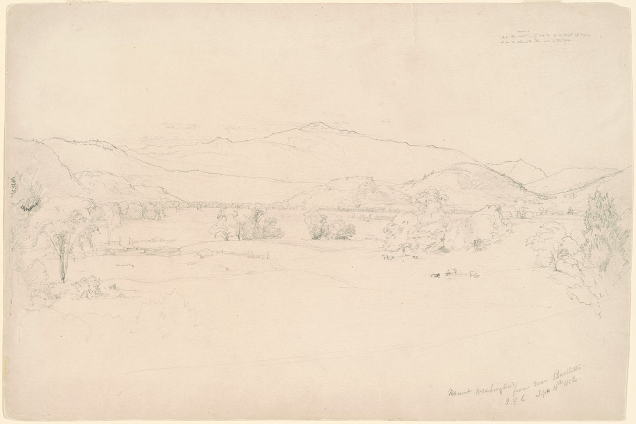 Studie für "Ansicht des Mt. Washington" von Jasper Francis Cropsey