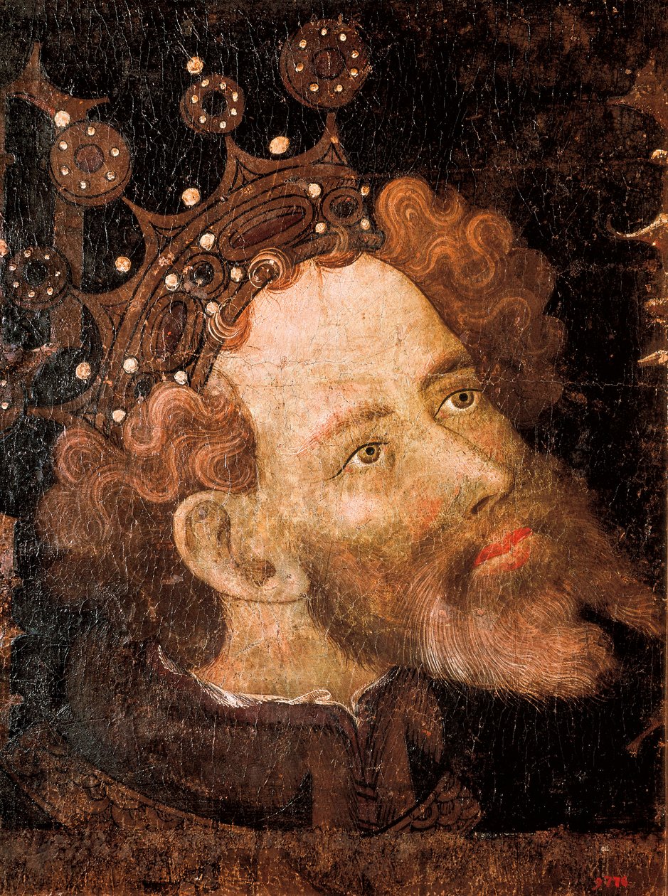 Peter IV. von Aragon, Detail eines Temperabildes von Jaume Mateu von Jaume Mateu