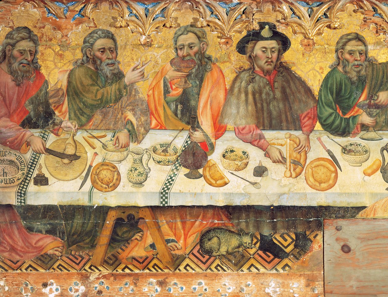 Heiliges Abendmahl, (Detail) von Jaume the elder Ferrer