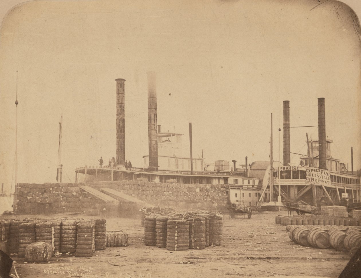 Der Dampfer Magnolia im Hafen von New Orleans, 1858–1861 von Jay Dearborn Edwards