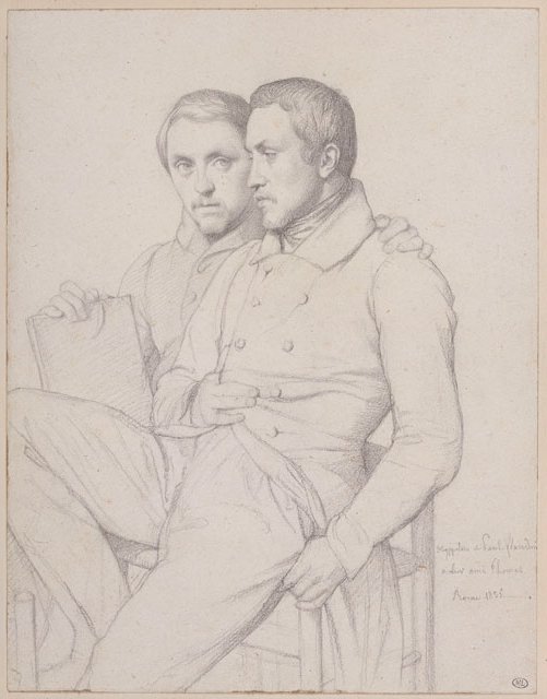 Doppel-Selbstporträt von Hippolyte und Paul Flandrin von Jean Auguste Dominique Ingres