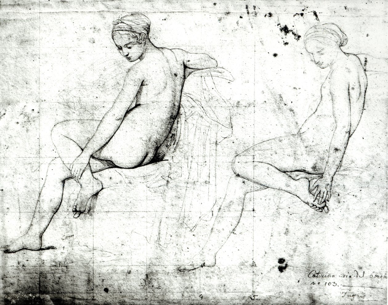 Studie für das Türkische Bad von Jean Auguste Dominique Ingres