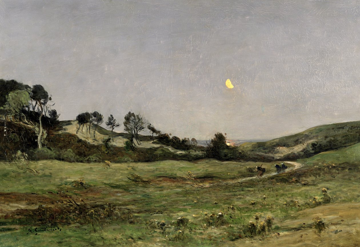 Abend über den Dünen von Equihen von Jean Baptiste Antoine Guillemet
