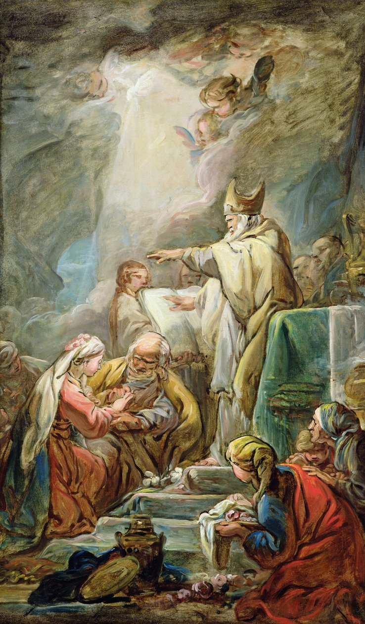 Die Hochzeit der Jungfrau, um 1763 von Jean Baptiste Deshays de Colleville