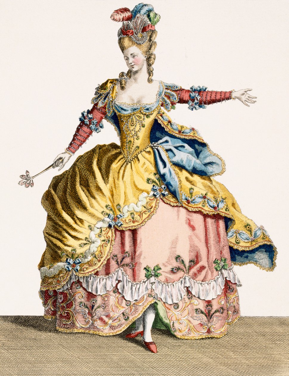Kostüm für die Königin der Sylphen im Ballett der Elemente, graviert von Rene Gaillard (ca. 1719-90) ca. 1780 von Jean-Baptiste Martin