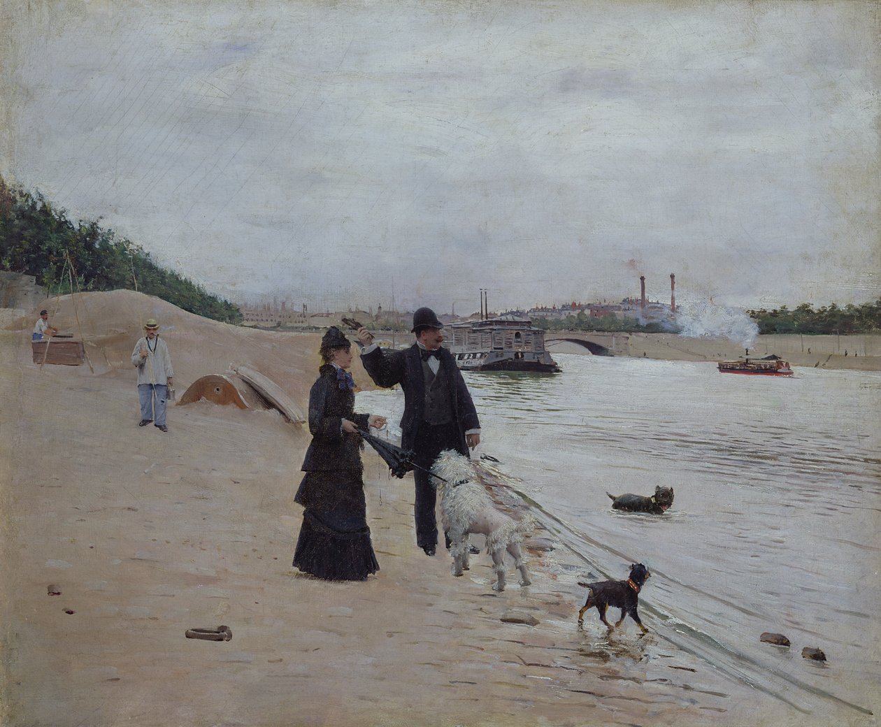 Die Ufer der Seine, ca. 1880 von Jean Beraud