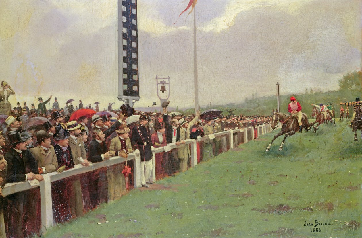Die Rennbahn von Longchamps, 1886 von Jean Beraud