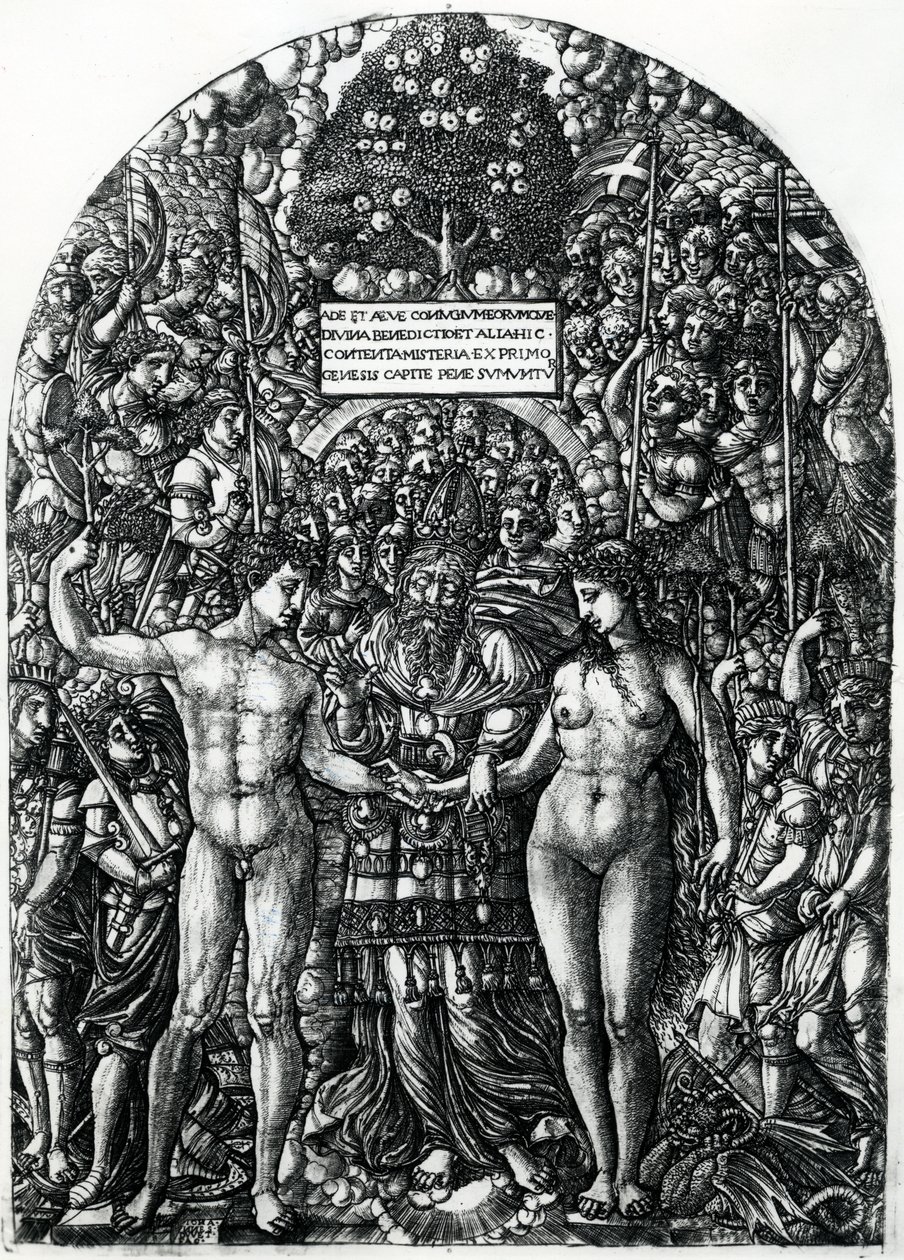 Die Hochzeit von Adam und Eva, ca. 1540-55 von Jean Duvet