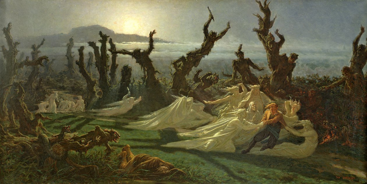Die Nachtwäscherinnen, ca. 1861 von Jean Edouard Dargent