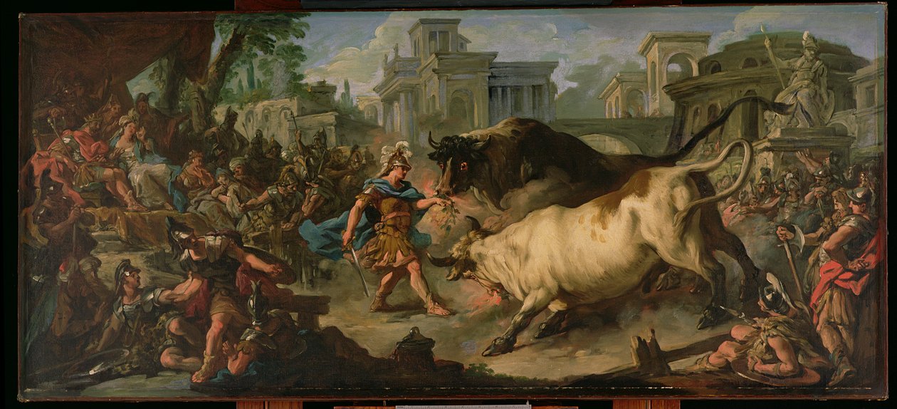 Jason zähmt die Stiere von Aeetes, 1742 von Jean François de Troy