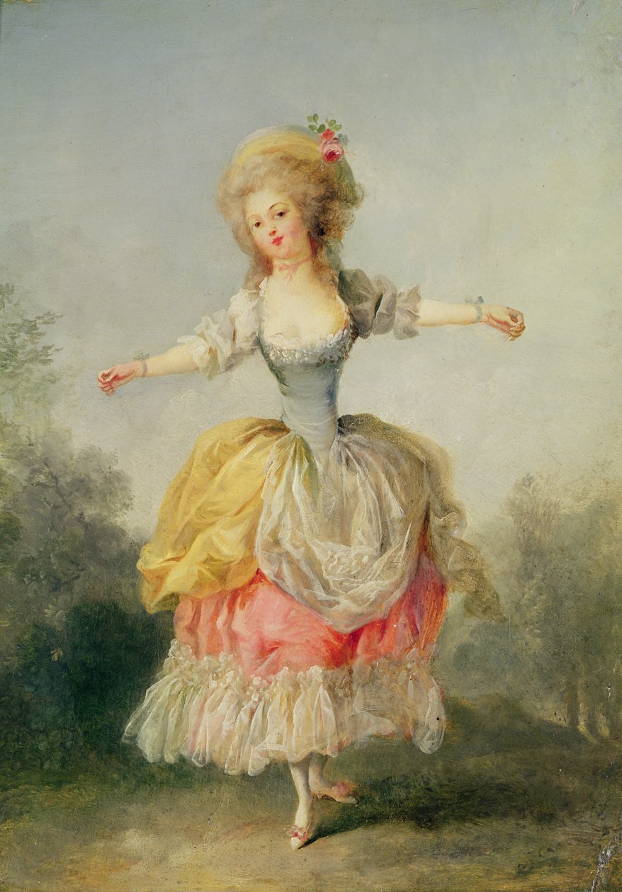 Tänzerin im Louis XVI Kostüm von Jean Frederic Schall