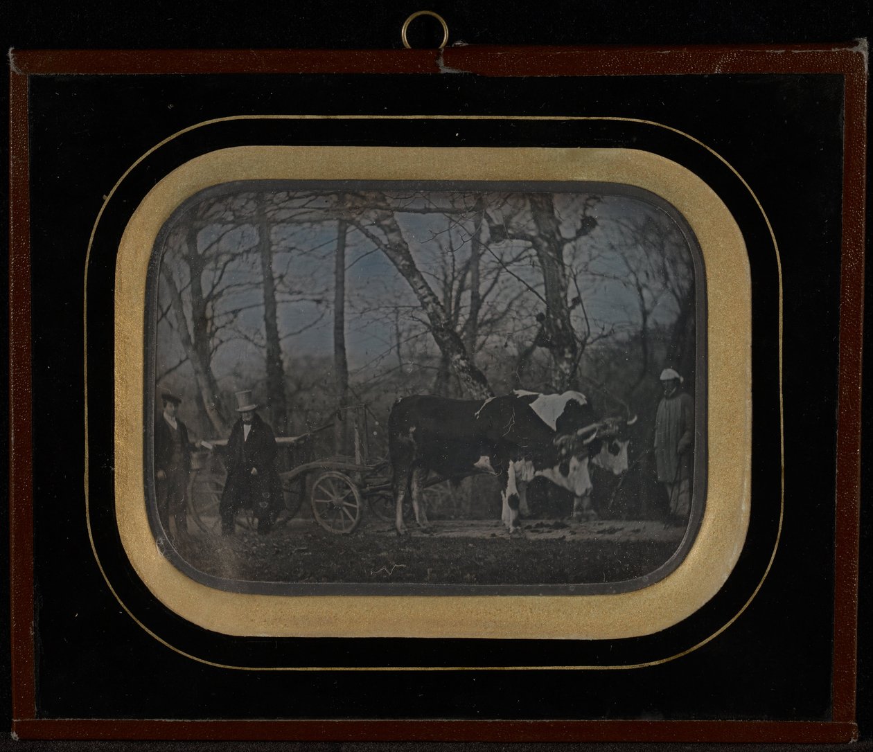 Jean-Gabriel Eynard mit zwei Dienern und einem Ochsenkarren von Jean Gabriel Eynard
