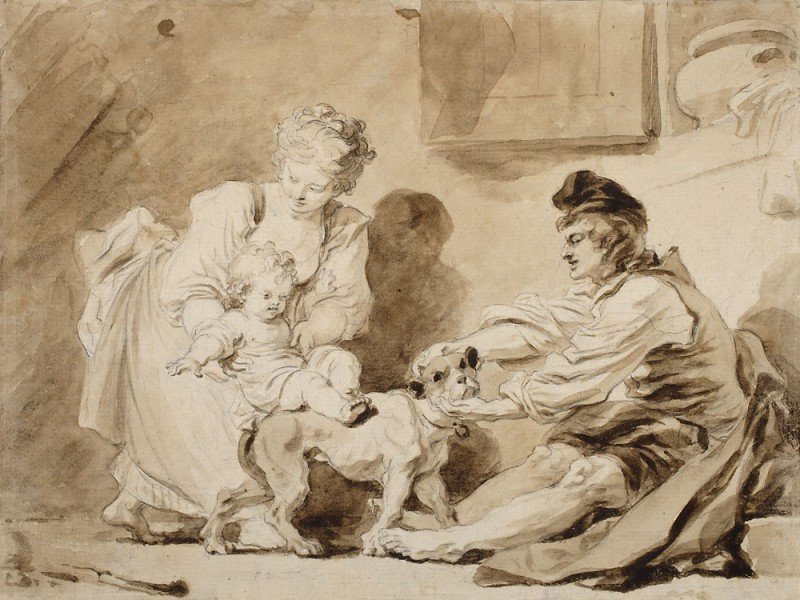 Erste Reitstunde von Jean Honore Fragonard